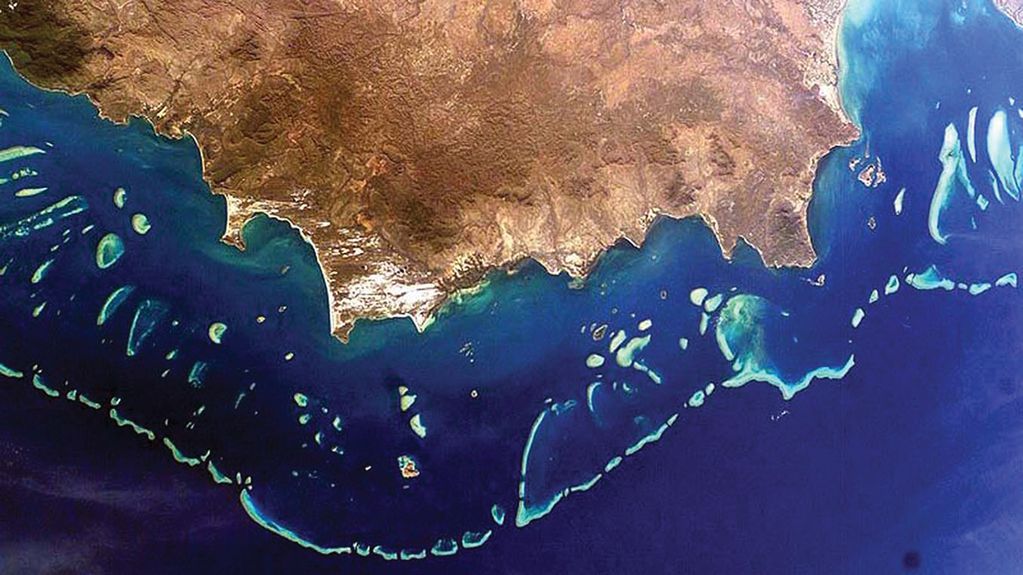 Побережье Австралии и Большой Барьерный риф. Фото: NASA