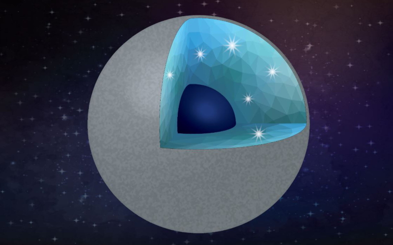 Художник представил карбидную планету с алмазами и кремнеземом в качестве основных минералов.