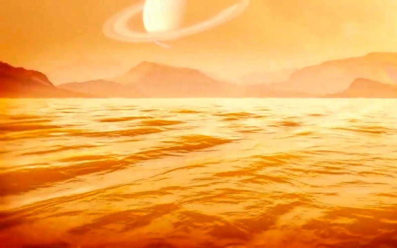 Впечатление художника о море на Титане.