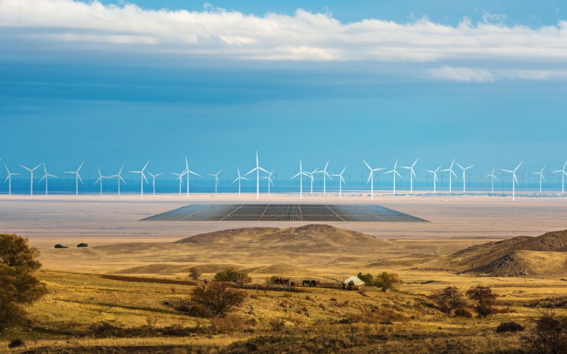 Фотошоп: немецкая компания Svevind планирует громадную схему использования возобновляемых источников энергии мощностью 45 гигаватт в Казахстане.